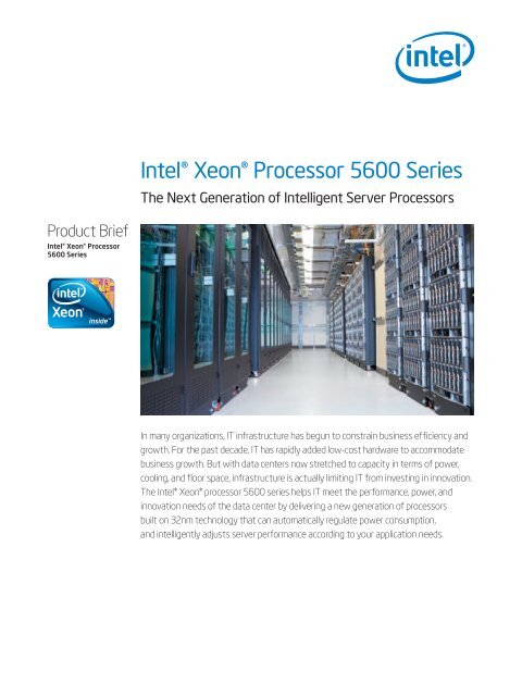Intel Xeon Processor 5600 Series - The Next Generation of ...