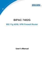 7400x Series Router User's Manual (English) - Billion