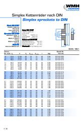 Simplex sprockets to DIN - Antriebstechnik-Roeder.com