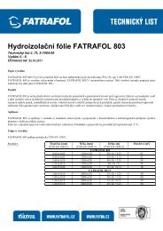 Hydroizolační fólie FATRAFOL 803 - Fatran
