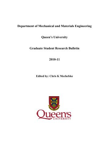 Grad Students' Research 2010-2011 - Department of Mechanical ...