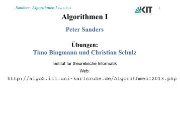 n - am Institut für Theoretische Informatik, Algorithmik II