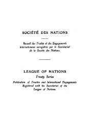 LEAGUE OF NATIONS - United Nations Treaty Collection