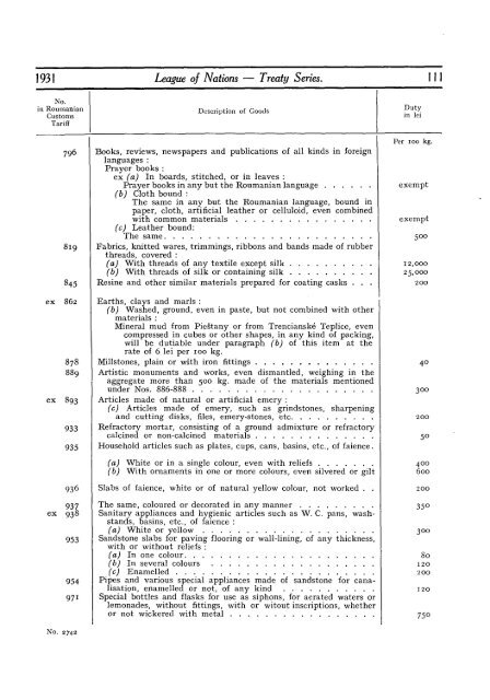 LEAGUE OF NATIONS - United Nations Treaty Collection