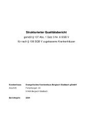 Qualitätsbericht 2004 - Ev. Krankenhaus Bergisch Gladbach