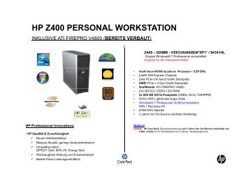 HP Z400 PERSONAL WORKSTATION