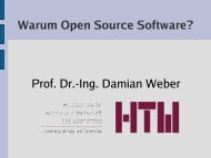 Warum Open Source Software? Prof. Dr.-Ing. Damian Weber