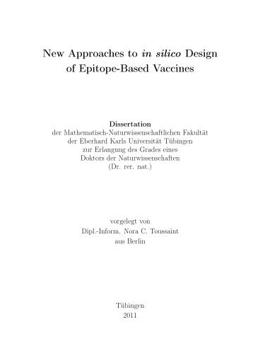 New Approaches to in silico Design of Epitope-Based Vaccines