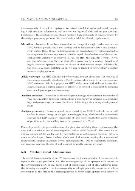 New Approaches to in silico Design of Epitope-Based Vaccines