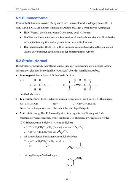 VO Organische Chemie in der molekularen Biologie I