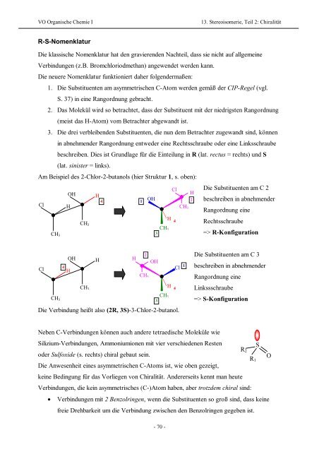 VO Organische Chemie in der molekularen Biologie I