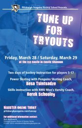 TUNE UP FOR TRYOUTS - Pittsburgh Penguins