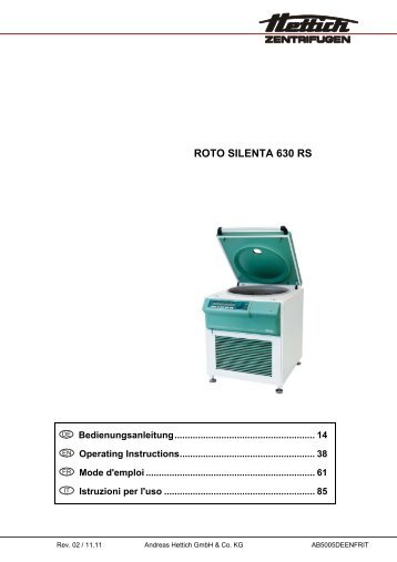 ROTO SILENTA 630 RS - HettichLab