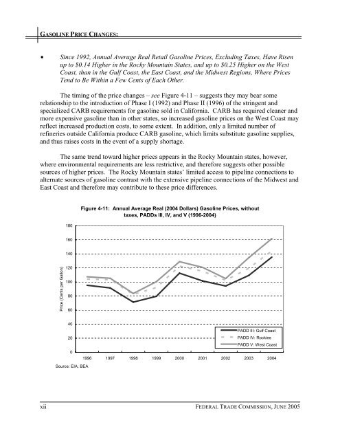 Gasoline Price Changes - Federal Trade Commission