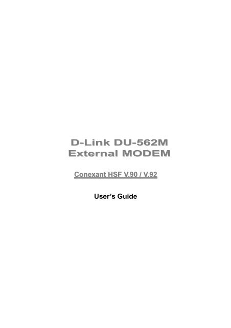 D-Link DU-562M External MODEM