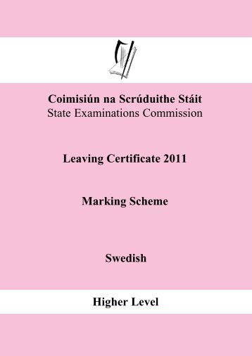 Marking Scheme - Examinations.ie