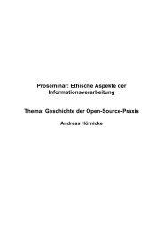 Geschichte der Open-Source-Praxis - Lehrstuhl Grafische Systeme