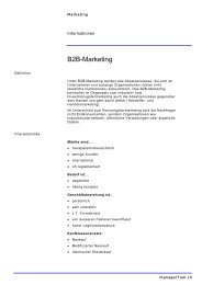 B2B-Marketing - Marketing - Managertool