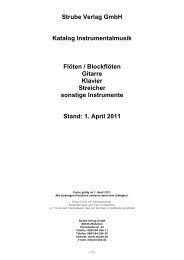 Strube Verlag GmbH Katalog Instrumentalmusik Flöten / Blockflöten ...