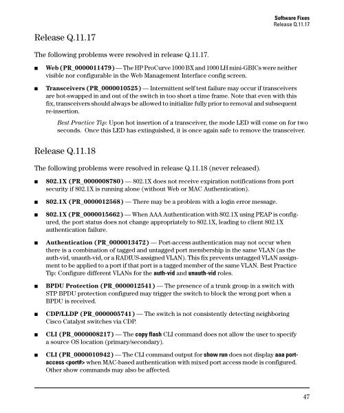 Release Notes for Software Version Q.11.26 - 2510-24 Switches - HP