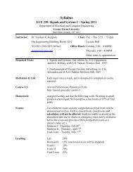 Syllabus - Department of Electrical and Computer Engineering ...