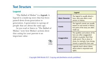 Text Structure - Heinle & Heinle