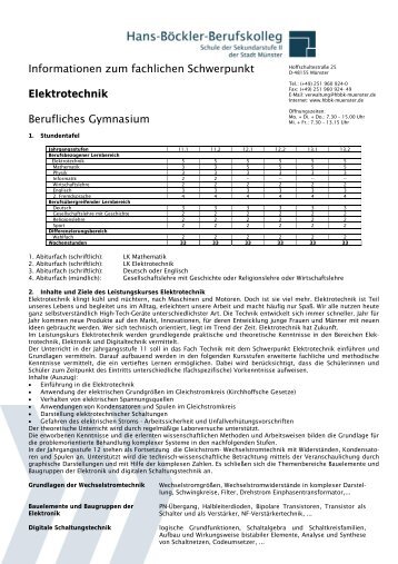 Elektrotechnik - Hans-Böckler-Berufskolleg