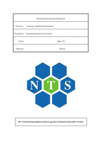 Analoge Amplitudenmodulation - Nachrichtentechnische Systeme ...