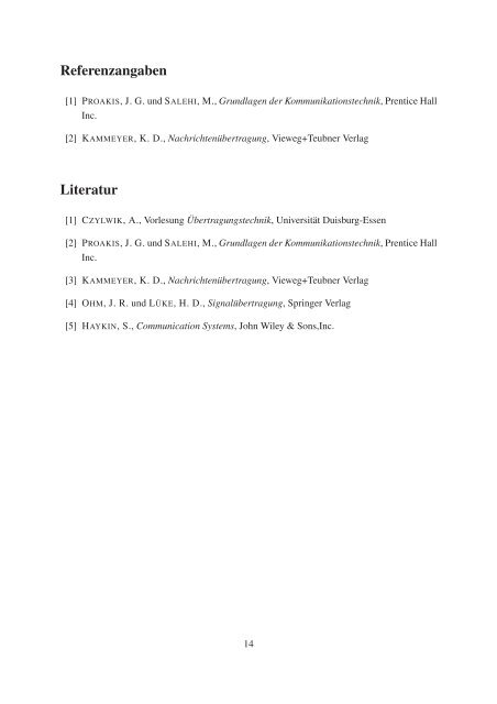 Analoge Amplitudenmodulation - Nachrichtentechnische Systeme ...