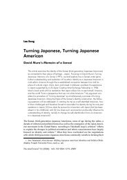 Turning Japanese, Turning Japanese American - SEAS