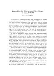 Regional Fertility Differences and Their Changes in Japan, 1960 ...