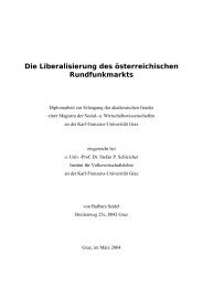 Die Liberalisierung des österreichischen Rundfunkmarkts - Stefan ...