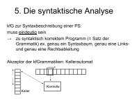 5. Die syntaktische Analyse