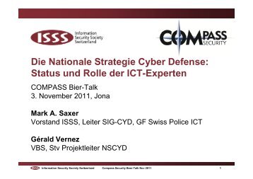 Beer-Talk # 3 - Swiss National Cyber Defense ... - Compass Security