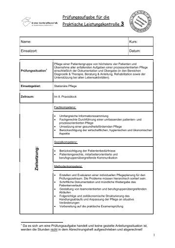 praktische Leistungskontrolle 3.pdf - Bremer Krankenpflegeschule