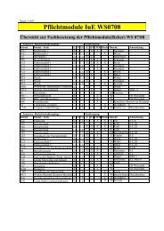 Pflichtmodule IuE WS0708 - Fachbereich Informatik und Elektrotechnik