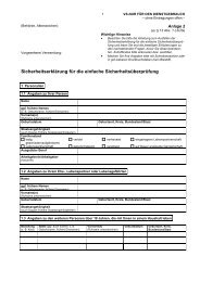 Sicherheitserklärung für die einfache Sicherheitsprüfung - Juris