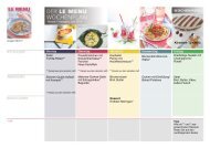 Mit dem LE MENU Wochenplan isst Ihre Familie gesund.