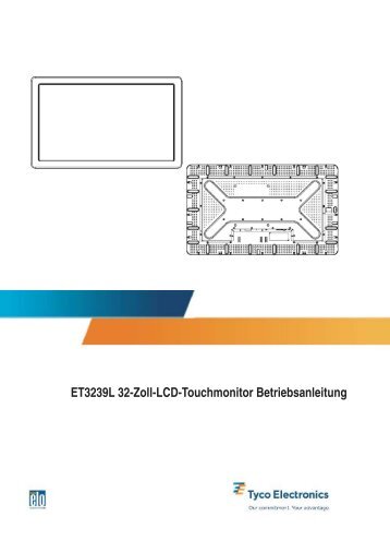 Elo Touchmonitor User Guide for 3239L 32" LCD Open-Frame ...