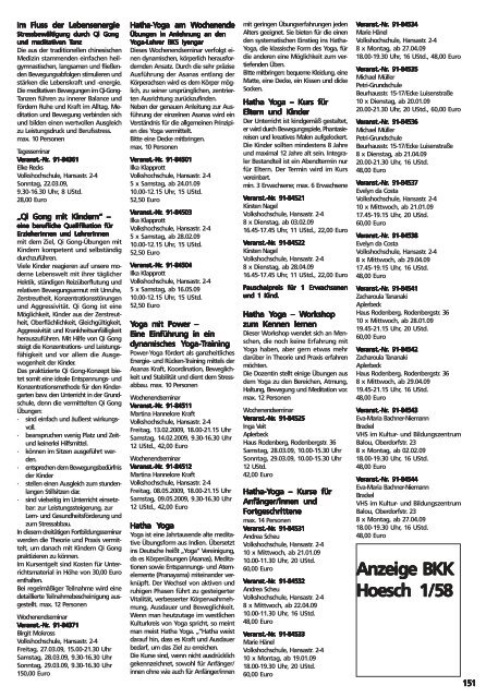 1. Semester 2009 - VHS Dortmund - Stadt Dortmund