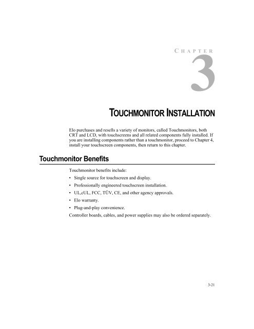 AccuTouch Product Guide - Elo TouchSystems