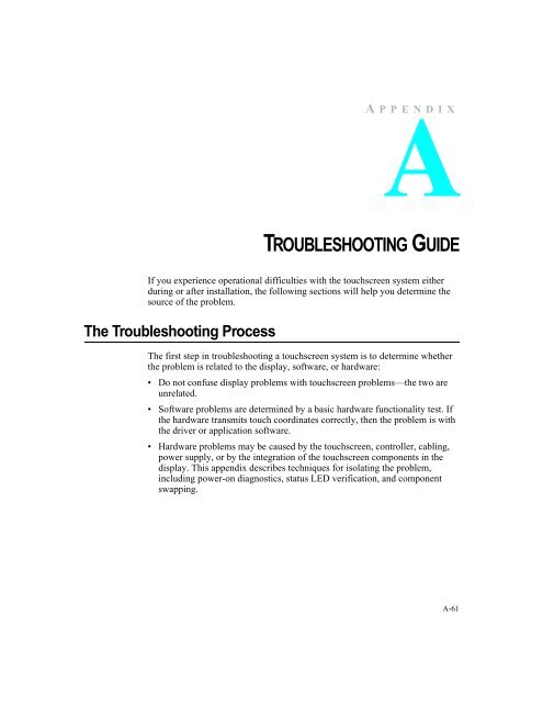 AccuTouch Product Guide - Elo TouchSystems