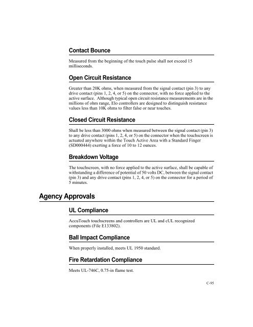 AccuTouch Product Guide - Elo TouchSystems