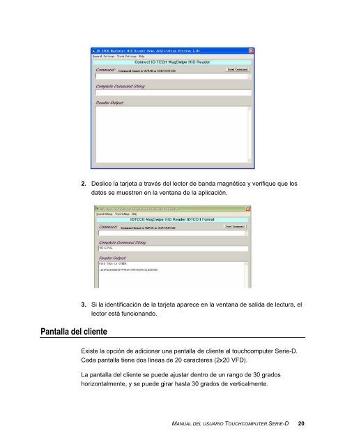 Manual del usuario del Touchcomputer Serie-D