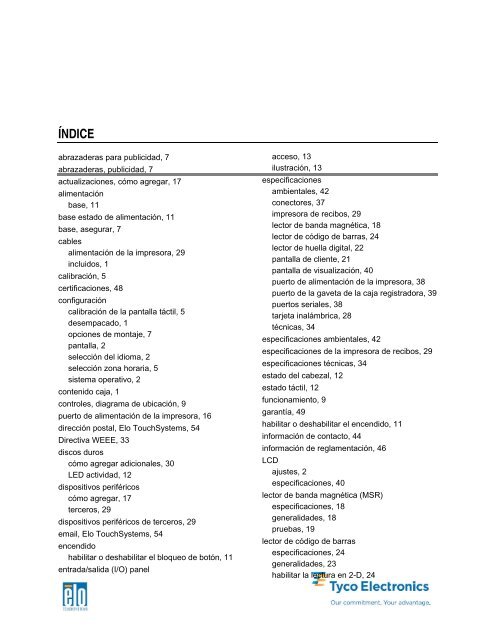 Manual del usuario del Touchcomputer Serie-D