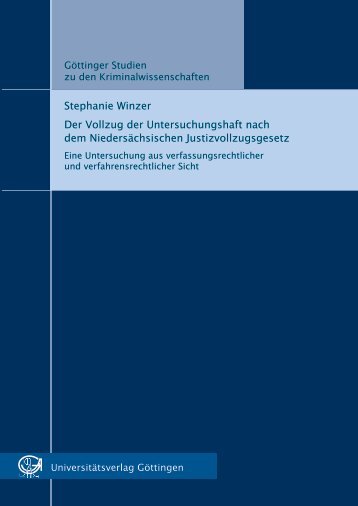 Der Vollzug der Untersuchungshaft nach dem ... - Oapen