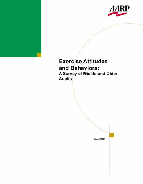 Exercise Attitudes and Behaviors: A Survey of Adults Age 50-79 - Aarp