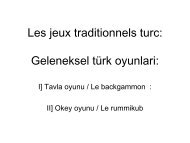 Les jeux traditionnelles turc: Geleneksel turk oyunlari: - Archive-Host