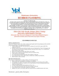 Maintenance - general rubber flooring - VPI Flooring