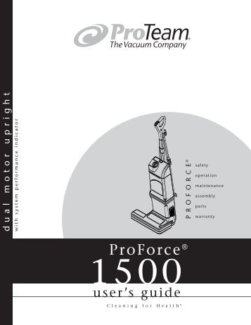 ProForce 1500manual new design - Contract Cleaners Supply, Inc